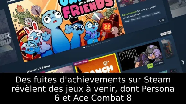 Des fuites d'achievements sur Steam révèlent des jeux à venir, dont Persona 6 et Ace Combat 8