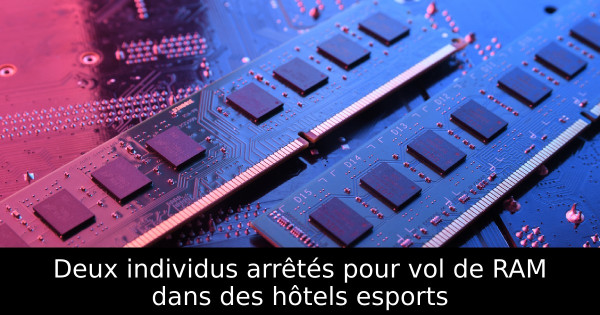 Deux individus arrêtés pour vol de RAM dans des hôtels esports