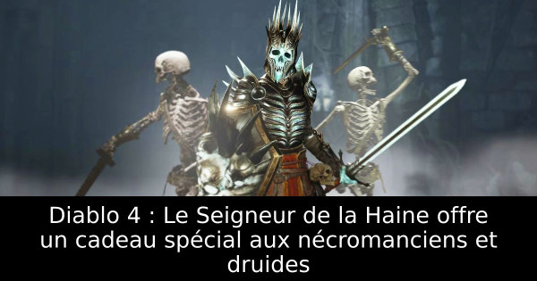 Diablo 4 : Le Seigneur de la Haine offre un cadeau spécial aux nécromanciens et druides