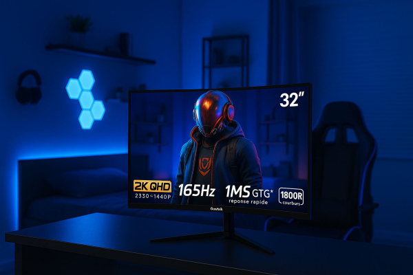 Écran PC Incurvé 32 Pouces Gawfolk QHD 165Hz -5% sur Amazon : Test et Avis