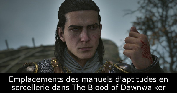 Emplacements des manuels d'aptitudes en sorcellerie dans The Blood of Dawnwalker