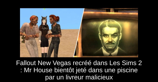 Fallout New Vegas recréé dans Les Sims 2 : Mr House bientôt jeté dans une piscine par un livreur malicieux
