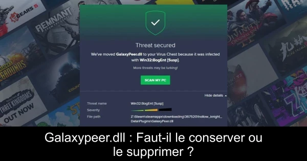 Galaxypeer.dll : Faut-il le conserver ou le supprimer ?