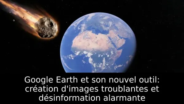 Google Earth et son nouvel outil: création d'images troublantes et désinformation alarmante