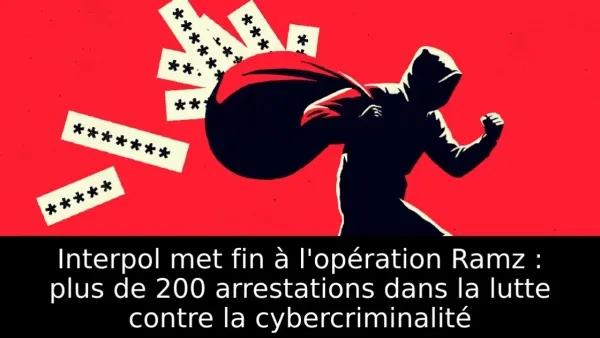 Interpol met fin à l'opération Ramz : plus de 200 arrestations dans la lutte contre la cybercriminalité