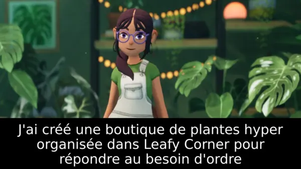 J'ai créé une boutique de plantes hyper organisée dans Leafy Corner pour répondre au besoin d'ordre