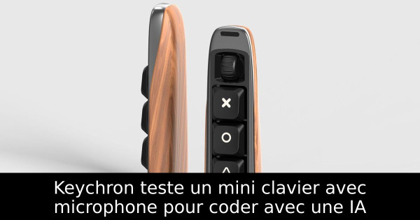 Keychron teste un mini clavier avec microphone pour coder avec une IA
