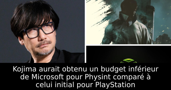 Kojima aurait obtenu un budget inférieur de Microsoft pour Physint comparé à celui initial pour PlayStation