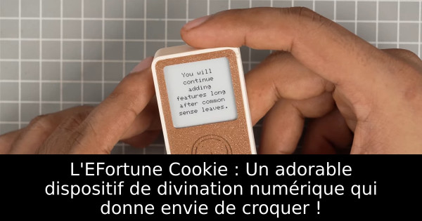 L'EFortune Cookie : Un adorable dispositif de divination numérique qui donne envie de croquer !