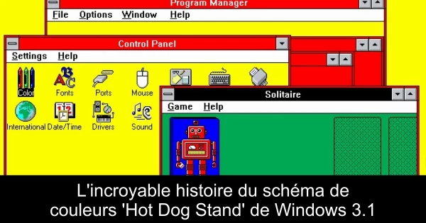 L'incroyable histoire du schéma de couleurs 'Hot Dog Stand' de Windows 3.1