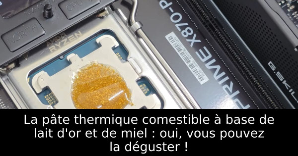 La pâte thermique comestible à base de lait d'or et de miel : oui, vous pouvez la déguster !