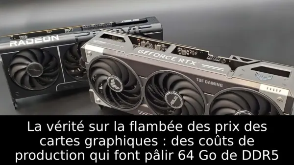 La vérité sur la flambée des prix des cartes graphiques : des coûts de production qui font pâlir 64 Go de DDR5
