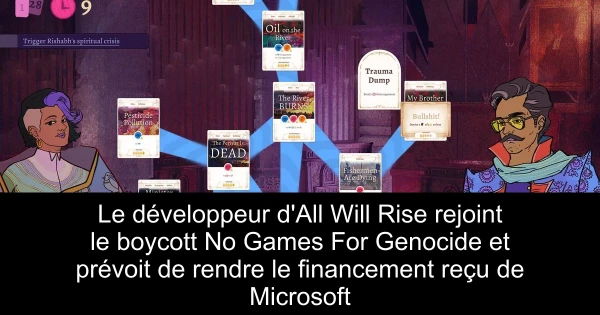 Le développeur d'All Will Rise rejoint le boycott No Games For Genocide et prévoit de rendre le financement reçu de Microsoft