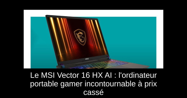 Le MSI Vector 16 HX AI : l'ordinateur portable gamer incontournable à prix cassé