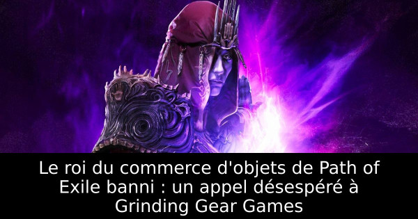 Le roi du commerce d'objets de Path of Exile banni : un appel désespéré à Grinding Gear Games