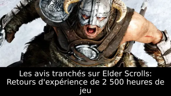 Les avis tranchés sur Elder Scrolls: Retours d'expérience de 2 500 heures de jeu