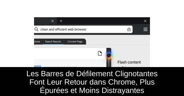 Les Barres de Défilement Clignotantes Font Leur Retour dans Chrome, Plus Épurées et Moins Distrayantes