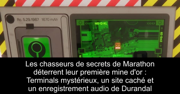 Les chasseurs de secrets de Marathon déterrent leur première mine d'or : Terminals mystérieux, un site caché et un enregistrement audio de Durandal