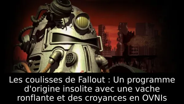 Les coulisses de Fallout : Un programme d'origine insolite avec une vache ronflante et des croyances en OVNIs