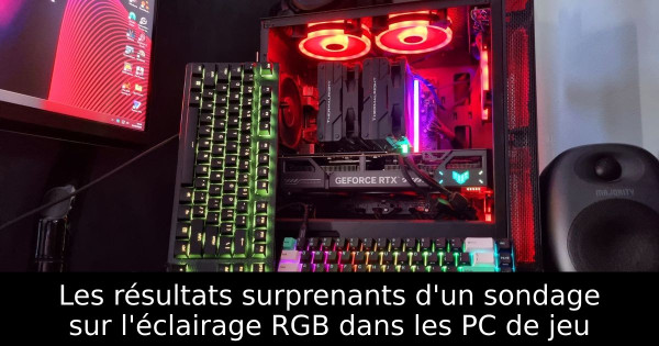 Les résultats surprenants d'un sondage sur l'éclairage RGB dans les PC de jeu