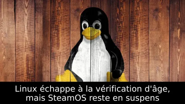 Linux échappe à la vérification d'âge, mais SteamOS reste en suspens