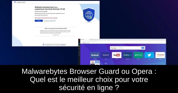 Malwarebytes Browser Guard ou Opera : Quel est le meilleur choix pour votre sécurité en ligne ?