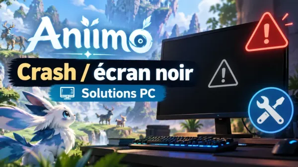 Aniimo ne se lance pas : crash, écran noir, freezes et solutions PC