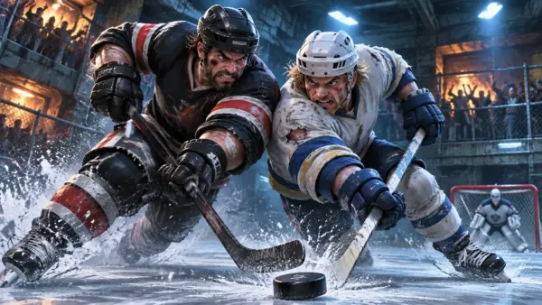 PUCKOFF: RELOADED : ce jeu de hockey sans règles mélange baston et aventure narrative