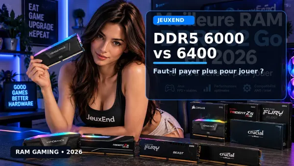 DDR5 6000 vs 6400 : faut-il payer plus pour jouer en 2026 ?