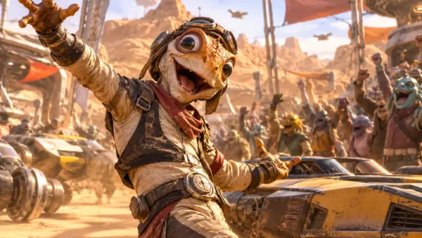 Star Wars Galactic Racer : l'acteur de Biddy Blas n'en revient pas du succès de « Scrib doon »