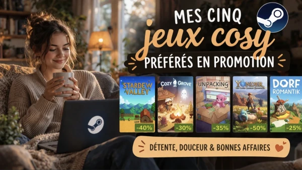Mes cinq jeux cosy préférés en promotion sur Steam