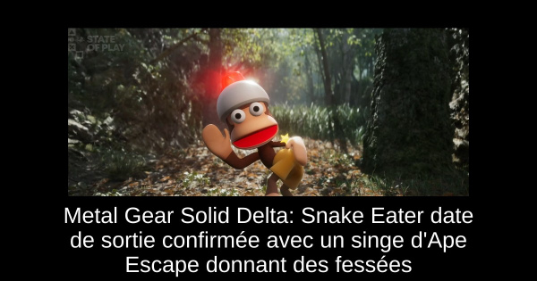 Metal Gear Solid Delta: Snake Eater date de sortie confirmée avec un singe d'Ape Escape donnant des fessées