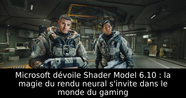 Microsoft dévoile Shader Model 6.10 : la magie du rendu neural s'invite dans le monde du gaming