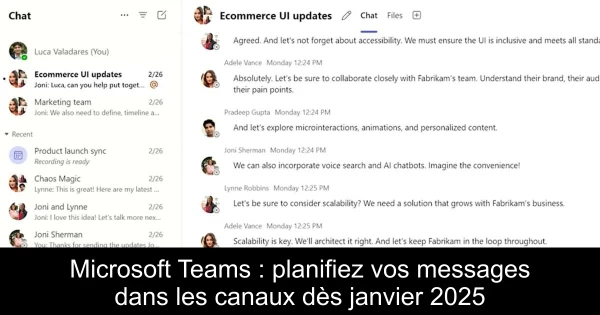 Microsoft Teams : planifiez vos messages dans les canaux dès janvier 2025