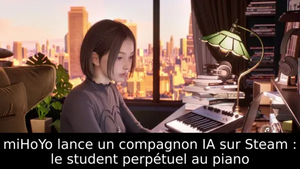 miHoYo lance un compagnon IA sur Steam : le student perpétuel au piano