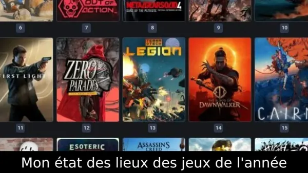 Mon état des lieux des jeux de l'année