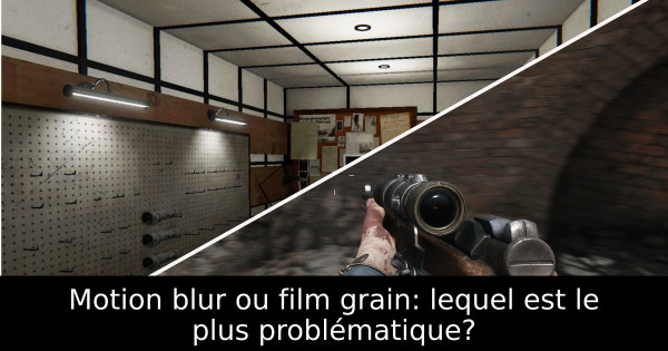 Motion blur ou film grain: lequel est le plus problématique?