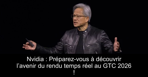 Nvidia : Préparez-vous à découvrir l’avenir du rendu temps réel au GTC 2026 !