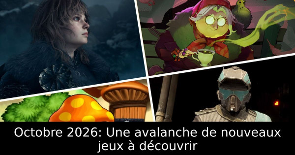 Octobre 2026: Une avalanche de nouveaux jeux à découvrir