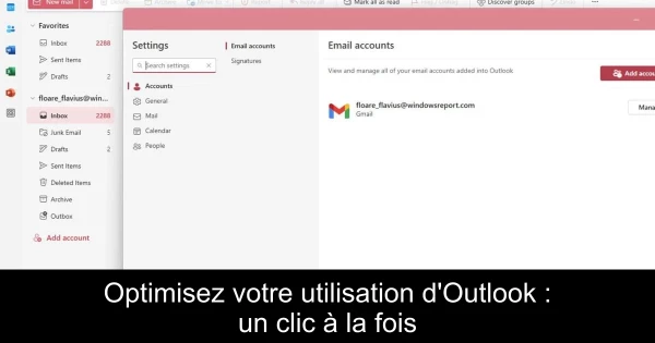 Optimisez votre utilisation d'Outlook : un clic à la fois