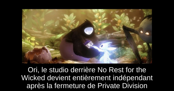 Ori, le studio derrière No Rest for the Wicked devient entièrement indépendant après la fermeture de Private Division