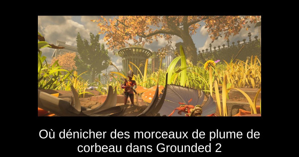 Où dénicher des morceaux de plume de corbeau dans Grounded 2