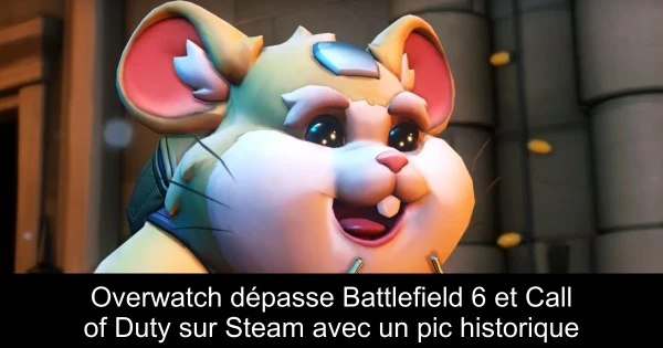Overwatch dépasse Battlefield 6 et Call of Duty sur Steam avec un pic historique
