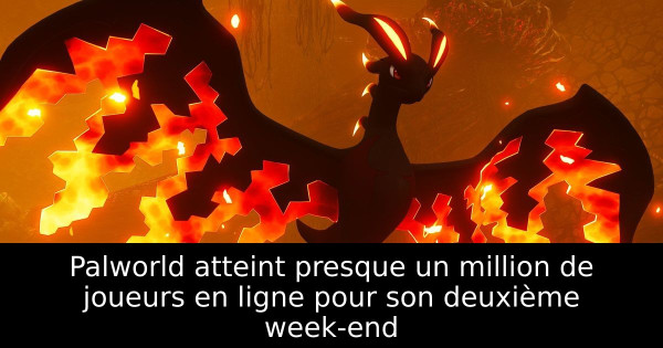 Palworld atteint presque un million de joueurs en ligne pour son deuxième week-end