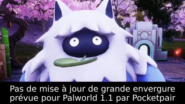 Pas de mise à jour de grande envergure prévue pour Palworld 1.1 par Pocketpair