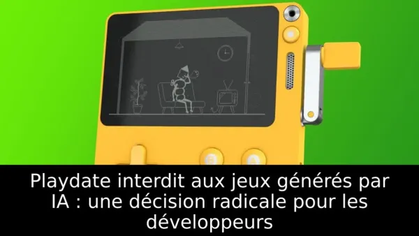 Playdate interdit aux jeux générés par IA : une décision radicale pour les développeurs