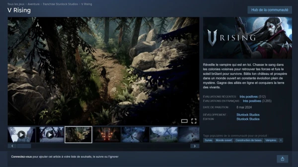 Profitez de V Rising gratuitement ce week-end et obtenez le jeu complet à moitié prix