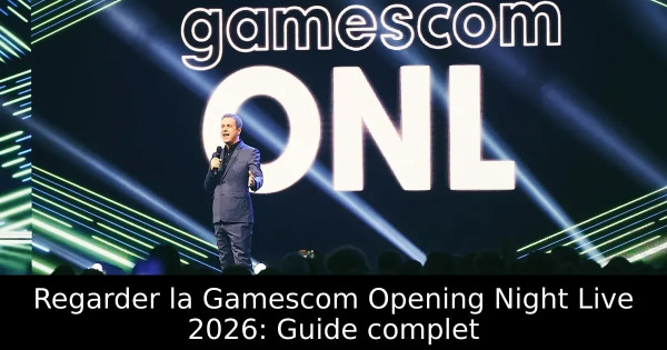 Regarder la Gamescom Opening Night Live 2026: Guide complet