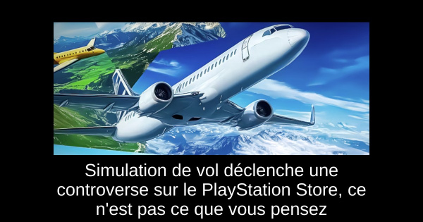 Simulation de vol déclenche une controverse sur le PlayStation Store, ce n'est pas ce que vous pensez