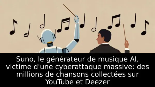 Suno, le générateur de musique AI, victime d'une cyberattaque massive: des millions de chansons collectées sur YouTube et Deezer